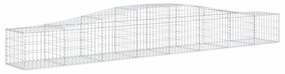 vidaXL 3 db íves horganyzott vas gabion kosár 400x50x40/60 cm