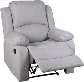 Pihentető fekvőszék, világos szürke szövet, ASKOY NEW