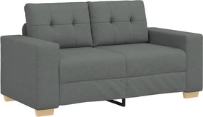 vidaXL sötétszürke szövet loveseat kanapé 160x77x82 cm