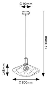 Rabalux 72241 - Csillár zsinóron FRAN 1xE27/40W/230V
