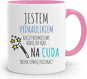 Rózsaszín Bögre Ajándék Vízvezeték Szerelőnek Nyomtatott Fényképpel