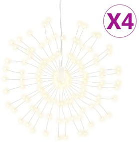 4 db karácsonyi meleg fehér csillagfény 140 db LED 17 cm