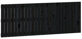 fekete tömör fenyőfa fali fejtámla 159,5 x 3 x 60 cm