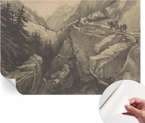 Mosható öntapadós fotótapéta étkezőbe Festői hegyek 104x70 cm