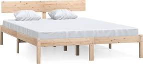 vidaXL tömör fenyőfa ágykeret 140x190 cm
