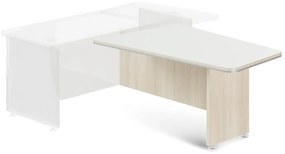 TopOffice Premium tárgyaló elem 169 x 98,6 cm, bal asztalhoz, világos akác / fehér