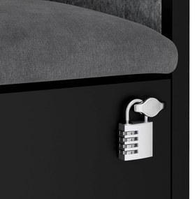 Sally 1150mm korpus Czarny - siedzisko Szary