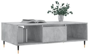betonszürke szerelt fa dohányzóasztal 104 x 60 x 35 cm