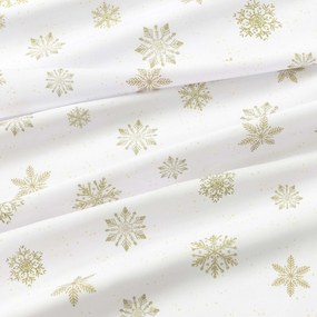 Goldea karácsonyi dekoratív párnahuzat - arany hópelyhek 40 x 40 cm