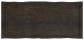 sötétbarna kezelt tömör asztallap 140x60x(2-4) cm