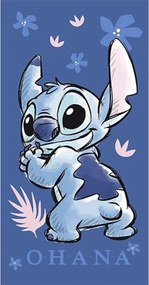 Disney Lilo és Stitch, A csillagkutya Ohana fürdőlepedő, strand törölköző 70x140cm (Fast Dry)