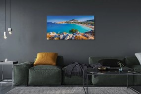 Canvas képek Görögország Coast tengerpart panoráma 125x50 cm