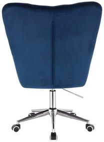 HR650K Tengerkék modern velúr szék