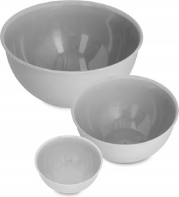 3x Műanyag Tál Gyümölcs saláták Konyhai Grill Kerek Komplett Jg