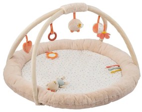 Nattou - Gyermek játékszőnyeg trapézzal MILA, ZOE &amp; LANA bézs 266192