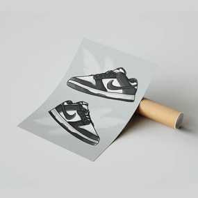 Nike Dunk Panda Streetwear sportcipő poszter 30x40 Ajándék ötlet