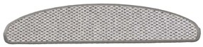 15 db szizál hatású platina öntapadó lépcsőszőnyeg 65x21x4 cm