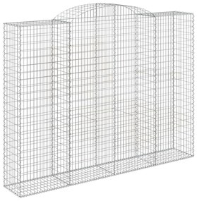 6 db íves horganyzott vas gabion kosár 300x50x220/240 cm