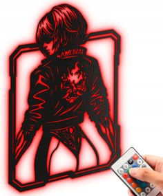 Yorha 2B Cyberpunk és Nier játékgép Fa kép 3D Led éjszakai lámpa