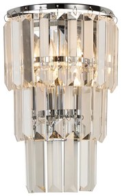 Brilagi Brilagi - Fali kristály lámpa CRYSTAL 1xE14/60W/230V fényezett króm BG1114