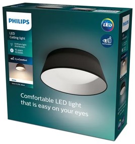 Philips - LED mennyezeti lámpa DAWN LED / 14W / 230V fekete