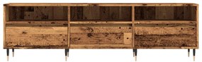 antik fa színű szerelt fa TV-szekrény 150 x 30 x 44,5 cm