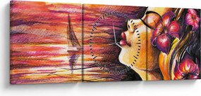 Kép - Nyári emlékek (órával) (90x30 cm)