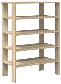 sonoma tölgy színű szerelt fa cipőtartó 61x32x87,5 cm