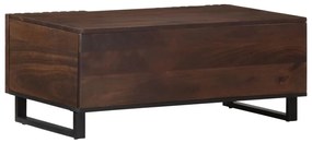 Barna tömör mangófa dohányzóasztal 100 x 55 x 40 cm