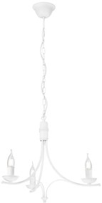 Csillár láncon LUCY 3xE14/60W/230V fehér