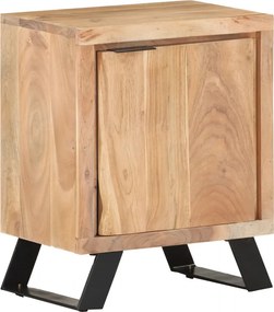 vidaXL tömör akácfa éjjeliszekrény természetes szélekkel 40x30x50 cm