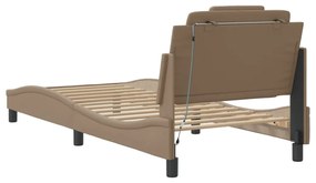 cappuccino színű ágykeret Viana LED-ekkel matrac nélkül 90x190 cm