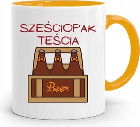 Sárga Bögre Apósnak Hat Darabos Após Csomag fényképes nyomtatással