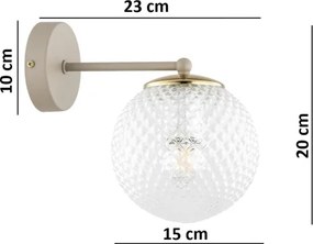 Brilagi - Fali lámpa STELLA 1xE27/60W/230V bézs/arany