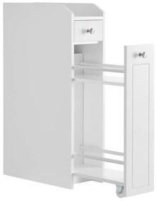 Keskeny fürdőszoba szekrény, fehér, 18x40x70cm