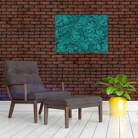 A levelek képe (üvegen) (70x50 cm)