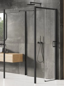 New Trendy Prime Black zuhanykabin 120x120 cm négyzet fekete félmatt/átlátszó üveg K-1617