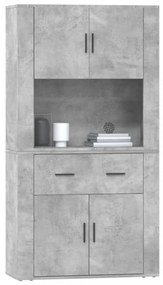 vidaXL betonszürke szerelt fa magasszekrény