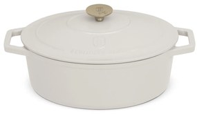 Berlinger Haus Ovális öntöttvas pecsenyesütő 4,65 L matt krém Sahara Collection