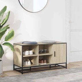 cipőpad Sonoma tölgy 100x40x53,5 cm Gépi fa és fém