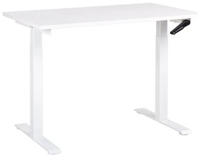 Fehér manuálisan állítható íróasztal 120 x 72 cm DESTINES Beliani