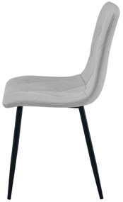 Világosszürke étkezőszék LIBRA fekete lábakkal