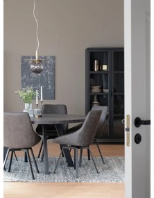 Fekete tölgyfa tálalószekrény 95x195 cm Everett - Rowico