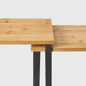 MARGE 2 darabos tárolópolc szett, fekete/barna