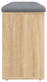 sonoma tölgy színű szerelt fa cipőtároló pad 102 x 32 x 50 cm