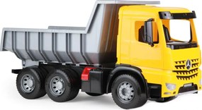 Mercedes GIGA TRUCKS billenős teherautó, 65 cm, sárga/szürke