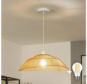 Brilagi - LED csillár kábelen CERIA BOHO 1xE27/40W/230V átm. 50 cm barna