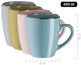 Mäser Metallic RIM Pastel 16 részes étkészlet