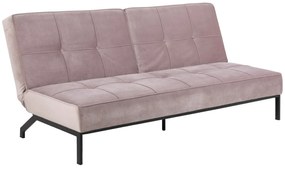 Perugia ágyazható kanapé, rózsaszín bársony