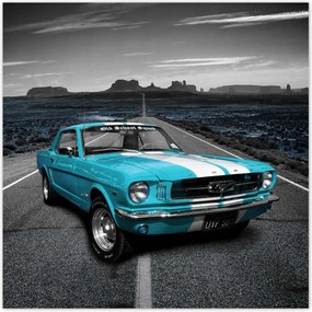 Poszter 70x70 Kék Ford Mustang